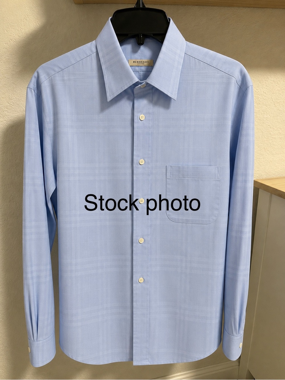 Burberry Light Blue Men's Dress Shirt size M
